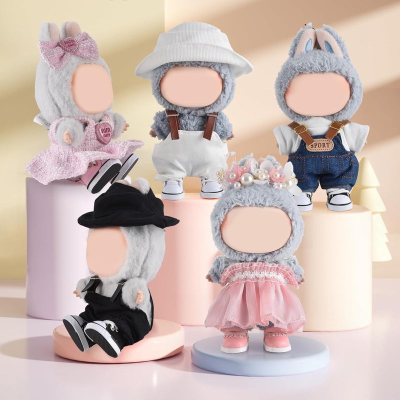 GDLSYLGHY Cute Doll Shoes for Lububu, Premium Doll Shoes for 4-7in Dolls, Compatible with Lububu Doll Clothing & Outfits(Pink Laces) - Image 4